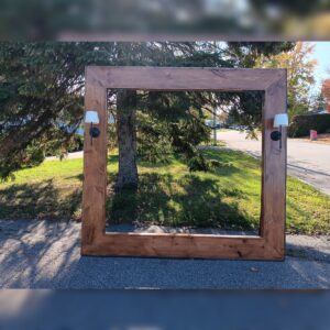 Wood Picture Frame with Lights
